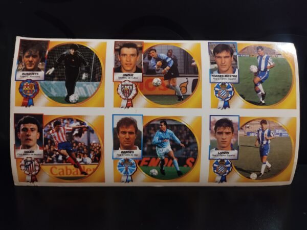 Cromos Liga 94/95 Ediciones Este de Busquets, Unzué, Soler, Lardín y más