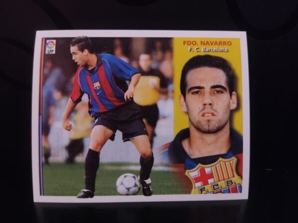 Cromo Colecciones Este 2002/2003 de Fernando Navarro, FC Barcelona, Liga Española