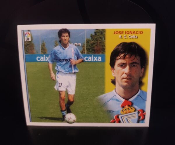 Lote de 8 cromos originales Colecciones Este con jugadores de LaLiga como Jorge Andrade, Fernando, Pablo Amo, Víctor, Coira, José Ignacio, Di María y Coudet, representando a clubes como Deportivo, Celta, Betis y Real Madrid.