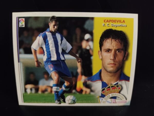 Cromos antiguos de jugadores del Real Betis y R.C. Recreativo de la Liga Española (LFP) en acción y retrato.